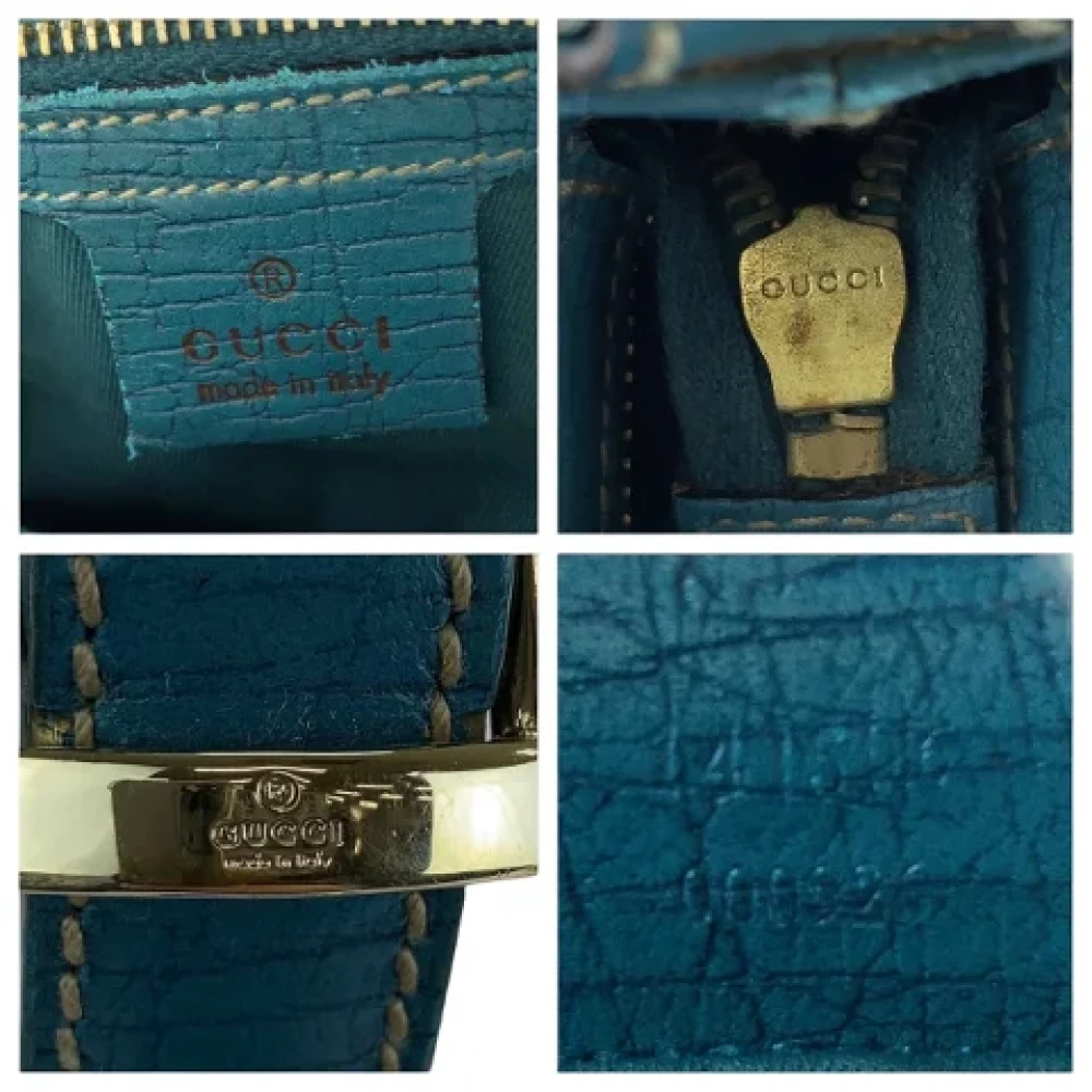 Gucci Vintage Pre-owned Canvas crossbody-bags Blue Dames