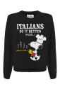 pull-col-rond-imprime-snoopy-multicolore