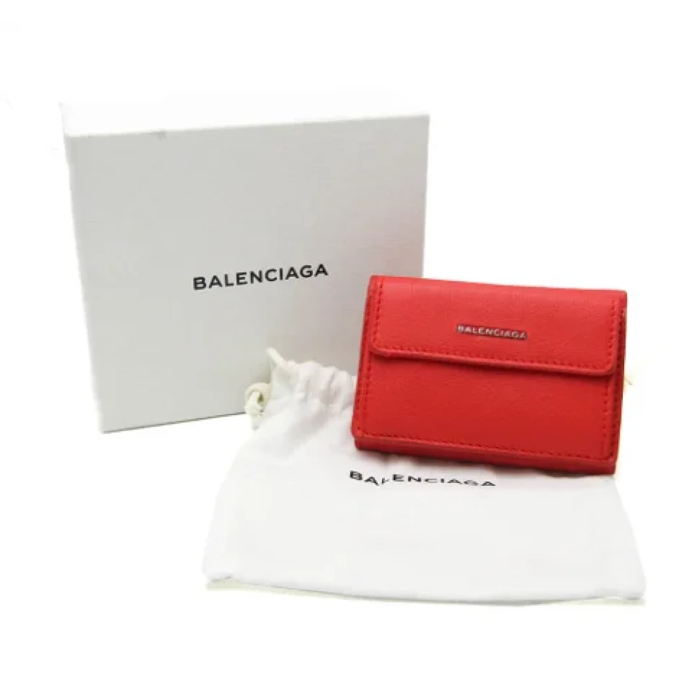 Balenciaga Vintage Pre-owned Leather wallets Orange Dames