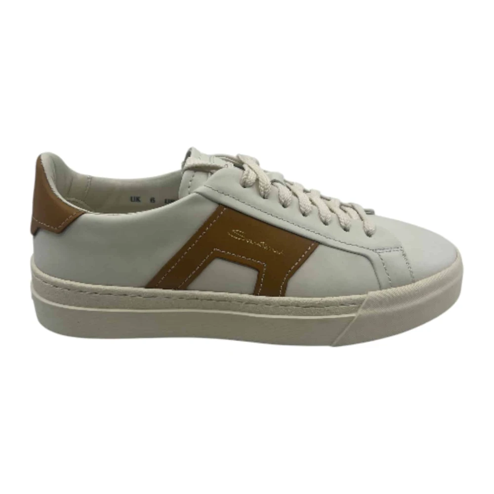 Santoni Leren Sneaker Heren Schoenen Wit