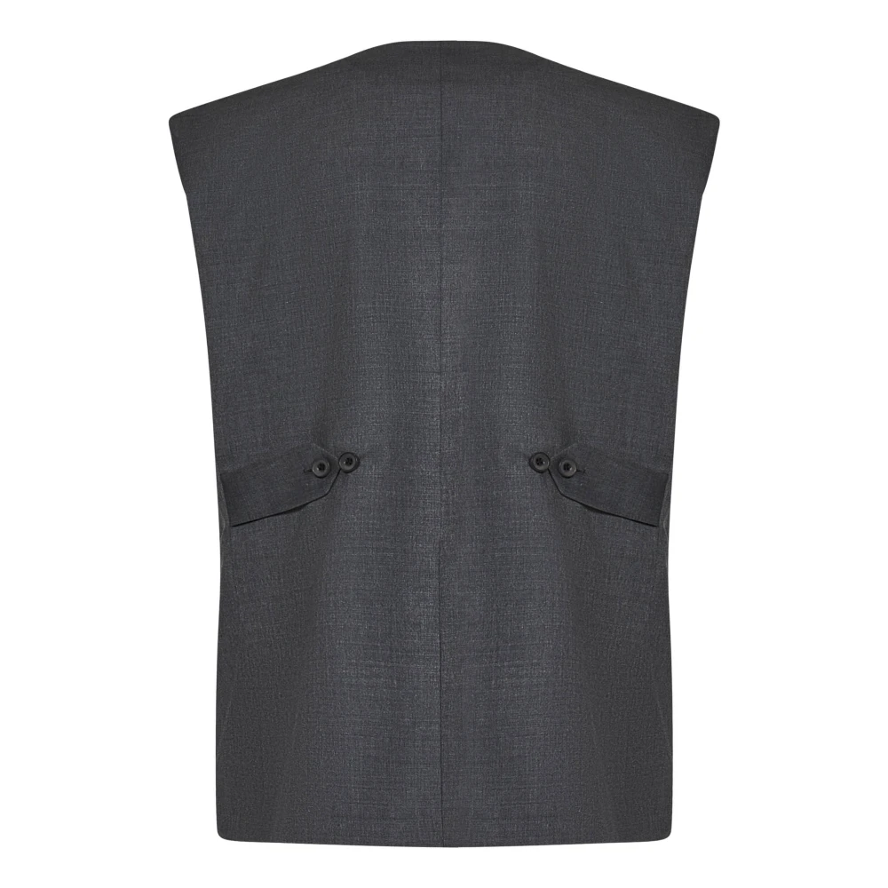 Remain Birger Christensen Ash Grey V-hals Wollen Jas Gray Dames