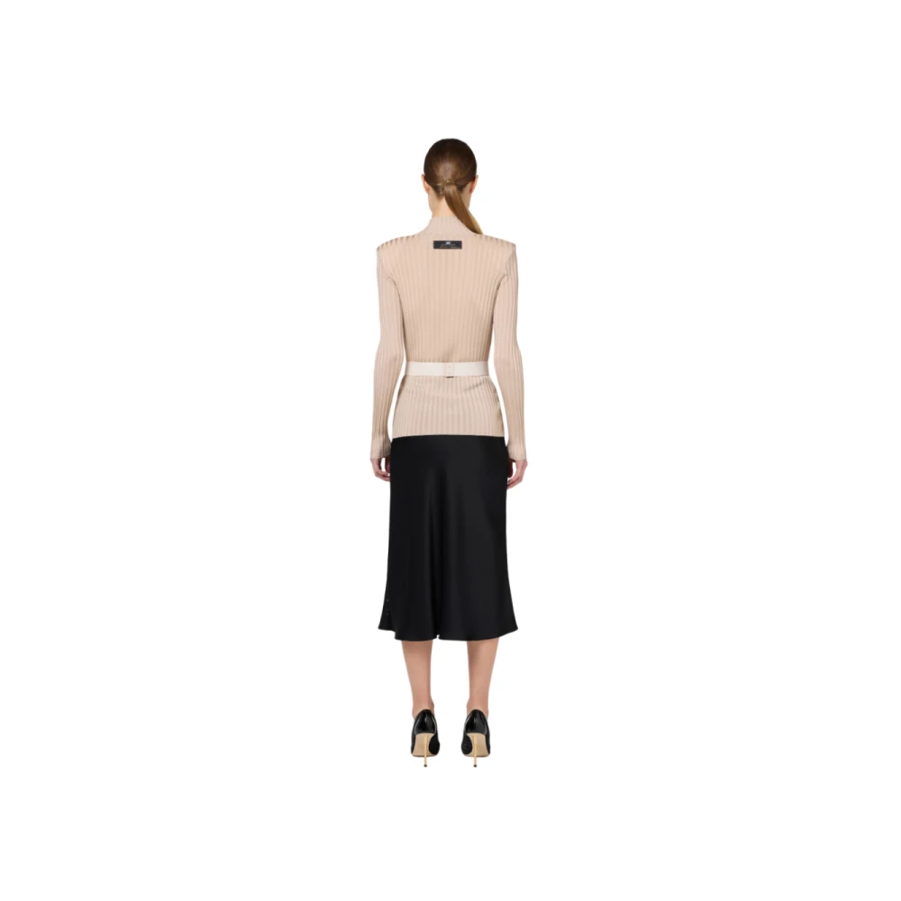 Elisabetta Franchi Stijlvolle Jurk Collectie Beige Dames