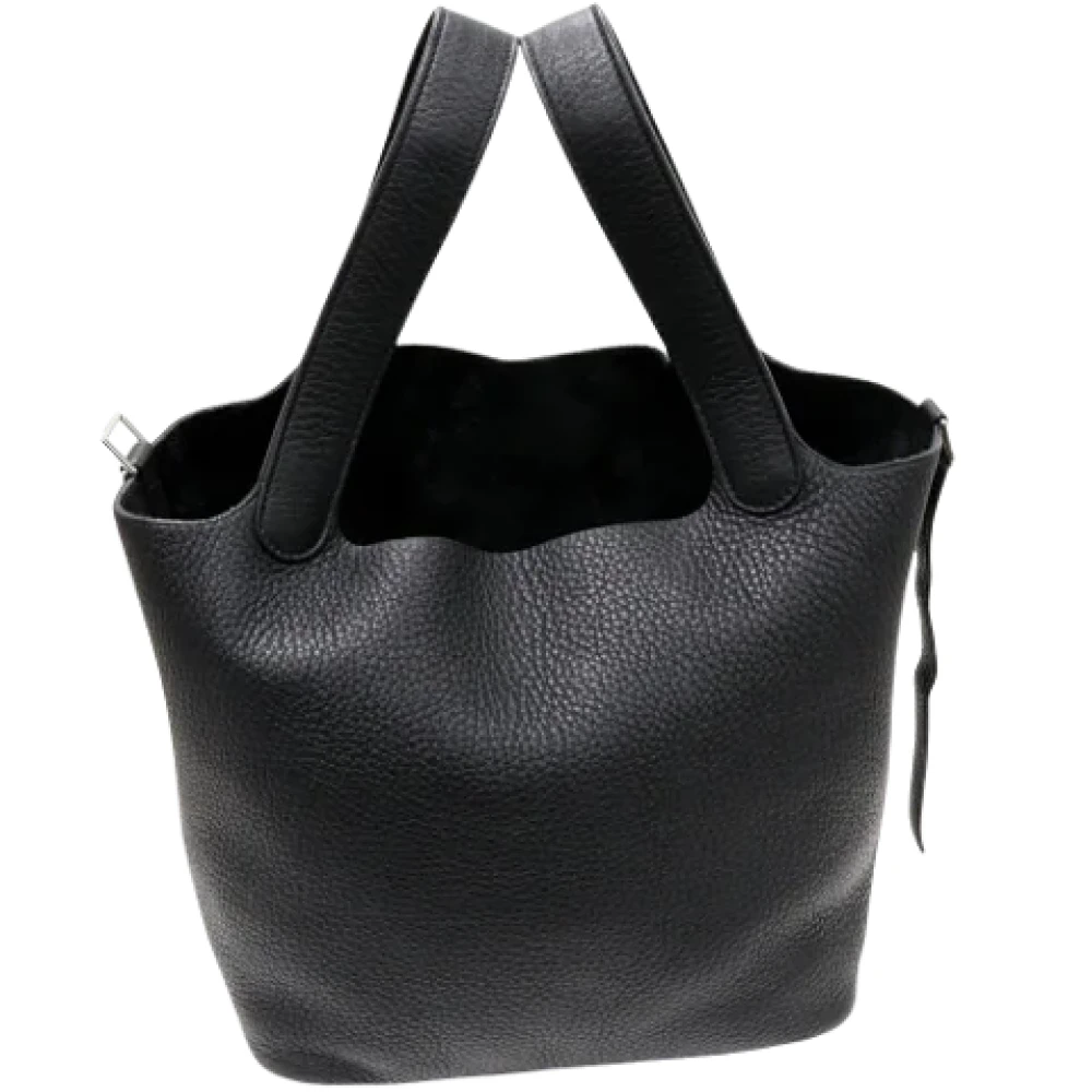 Hermès Vintage Pre-owned Leather totes Black Dames