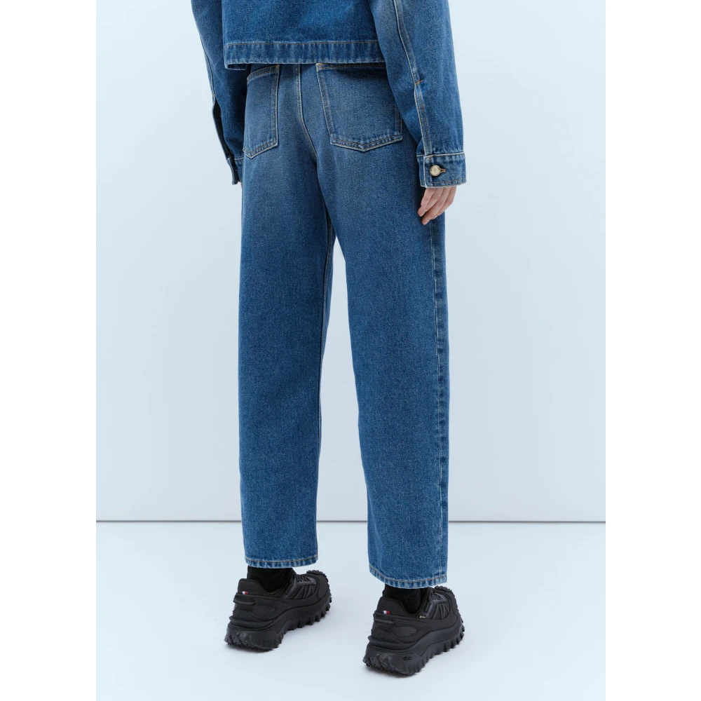 Moncler Klassieke Cropped Jeans Blue Dames