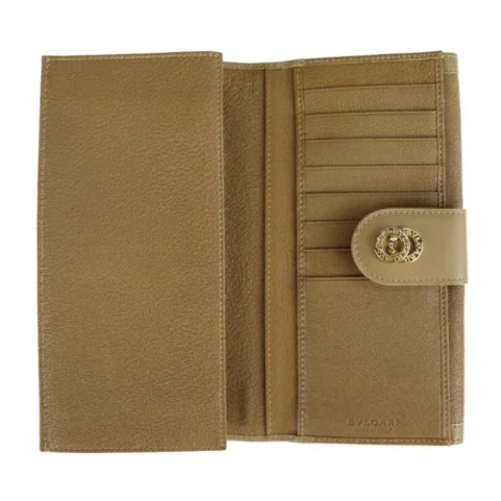Bvlgari Vintage Pre-owned Leather wallets Brown Dames