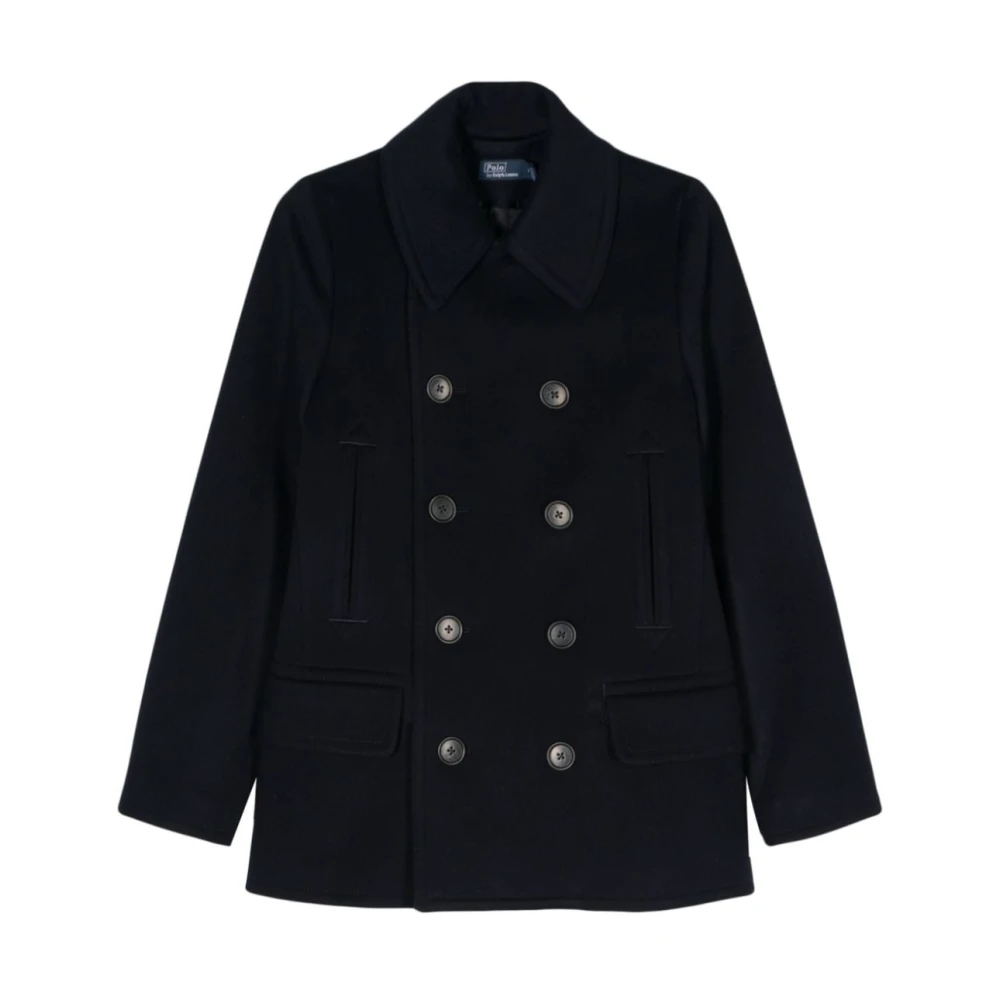 Ralph Lauren Double-Breasted Jas Blue Dames