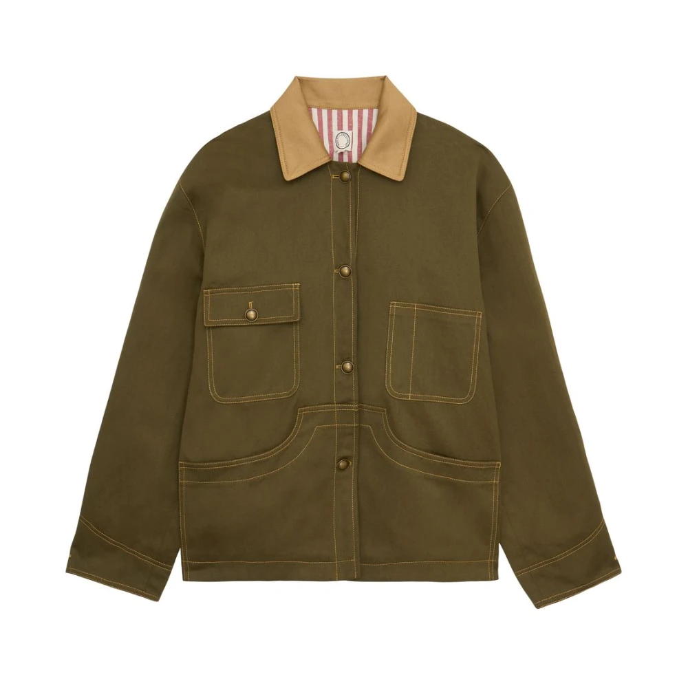 Ines De La Fressange Paris Melchior katoenen werkjas Brown Dames