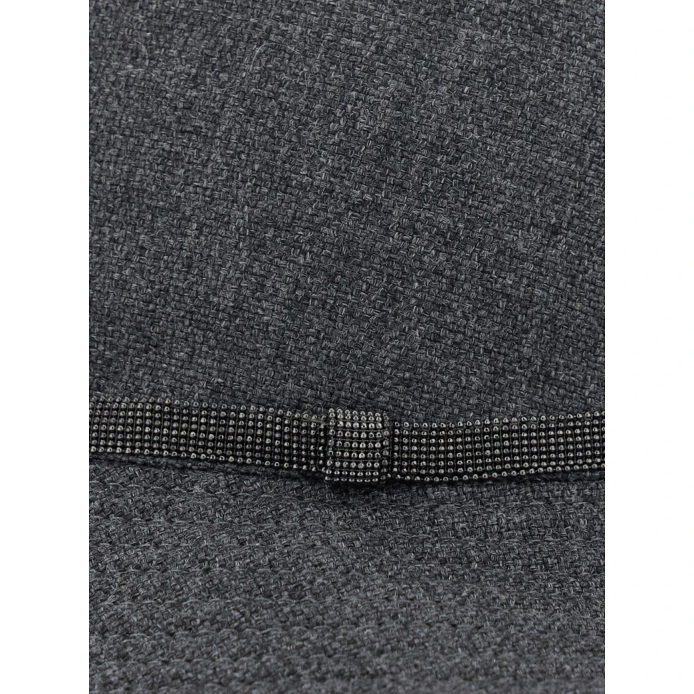 BRUNELLO CUCINELLI Grijze wollen hoed met Monile-detail Gray Dames