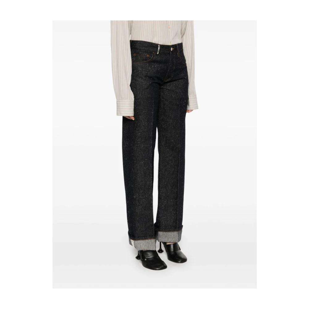 Burberry Indigo Denim Jeans met Metalen Details Blue Dames