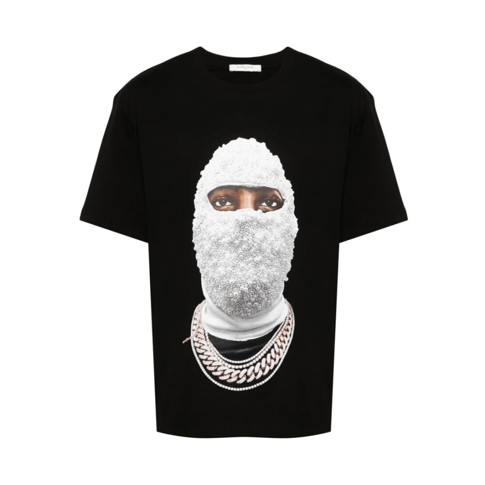 IH NOM UH NIT Zwart T-shirt met gezichtsprint Black Heren