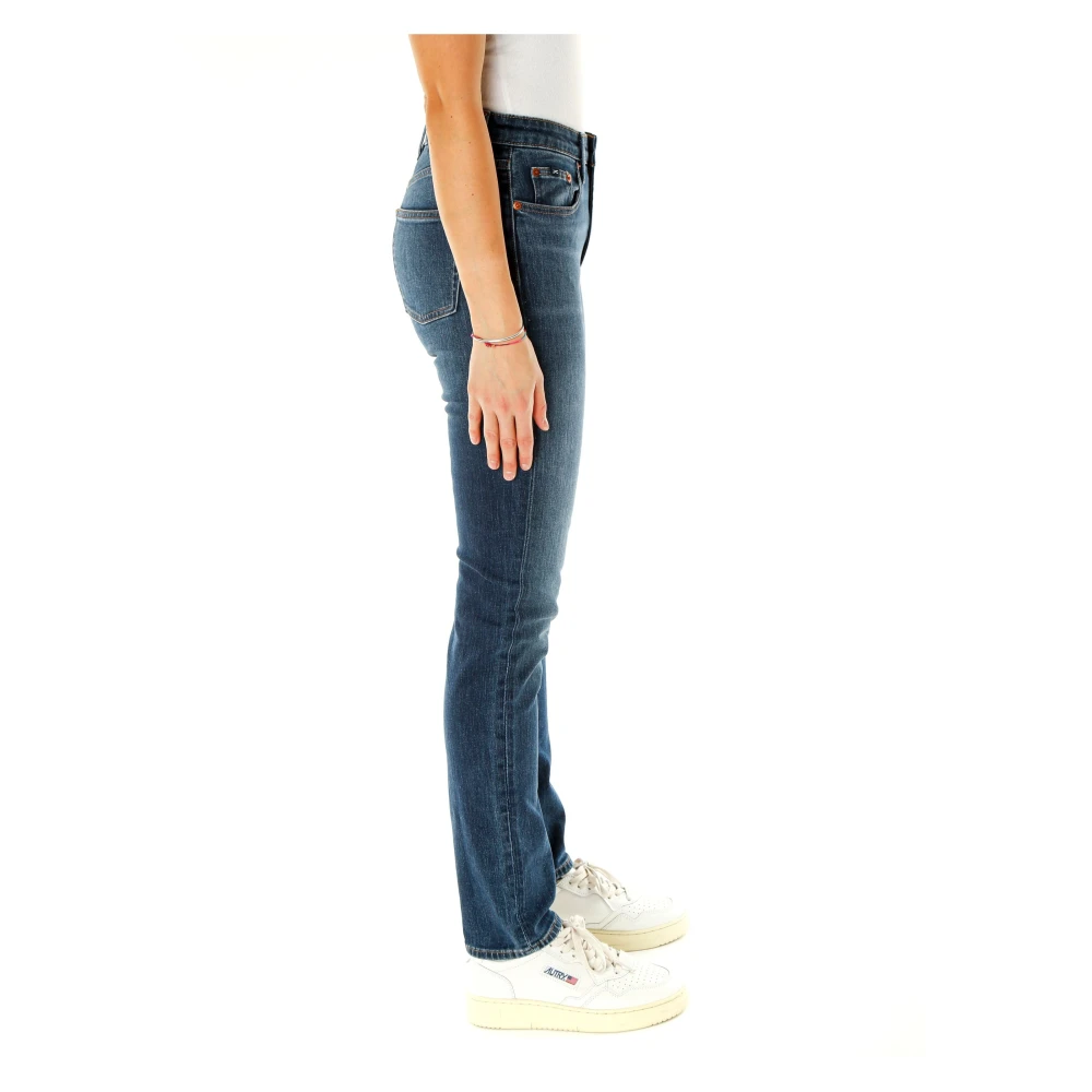 Denham Slim Fit Mid Waist Jeans Blue Dames