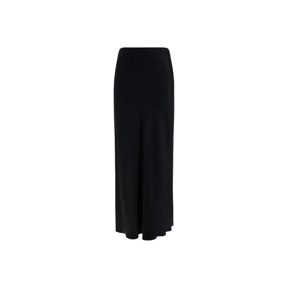 Salvatore Ferragamo Satijnen Rok met Zijgleuven Black Dames