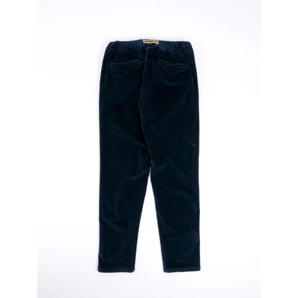 White Sand Moderne Corduroy Broek met Dubbele Plooi Blue Heren