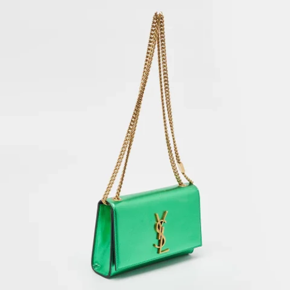 Yves Saint Laurent Vintage Pre-owned Leather wallets Green Dames