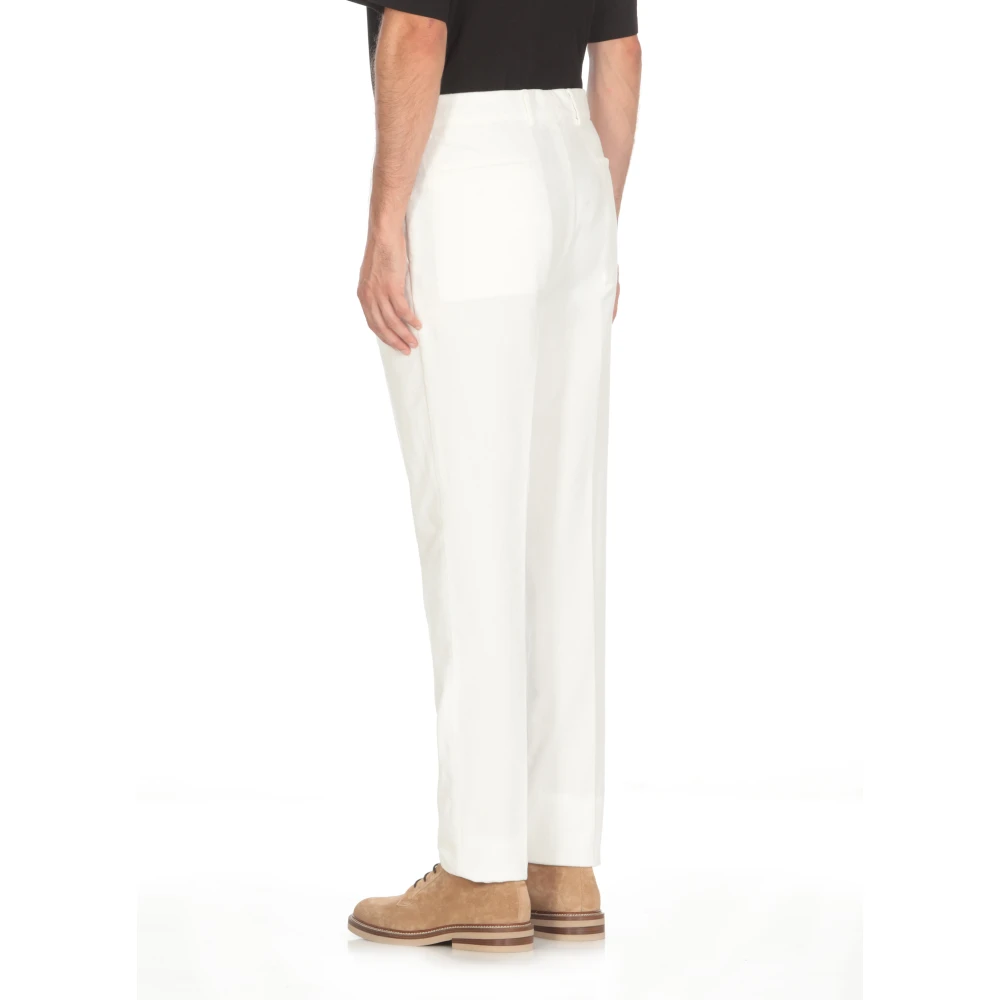 BRUNELLO CUCINELLI Witte Katoenen Broek met Zakken White Heren