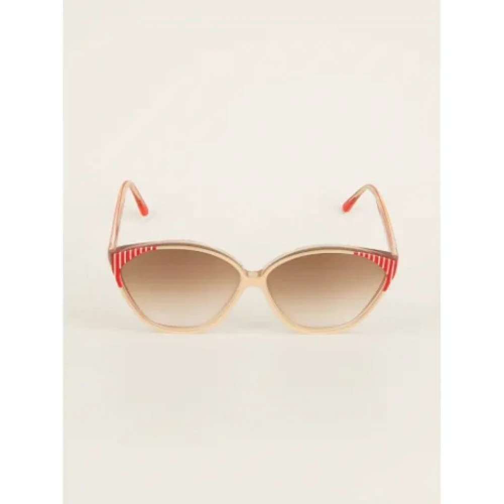 Balenciaga Vintage Pre-owned Acetate sunglasses Beige Dames