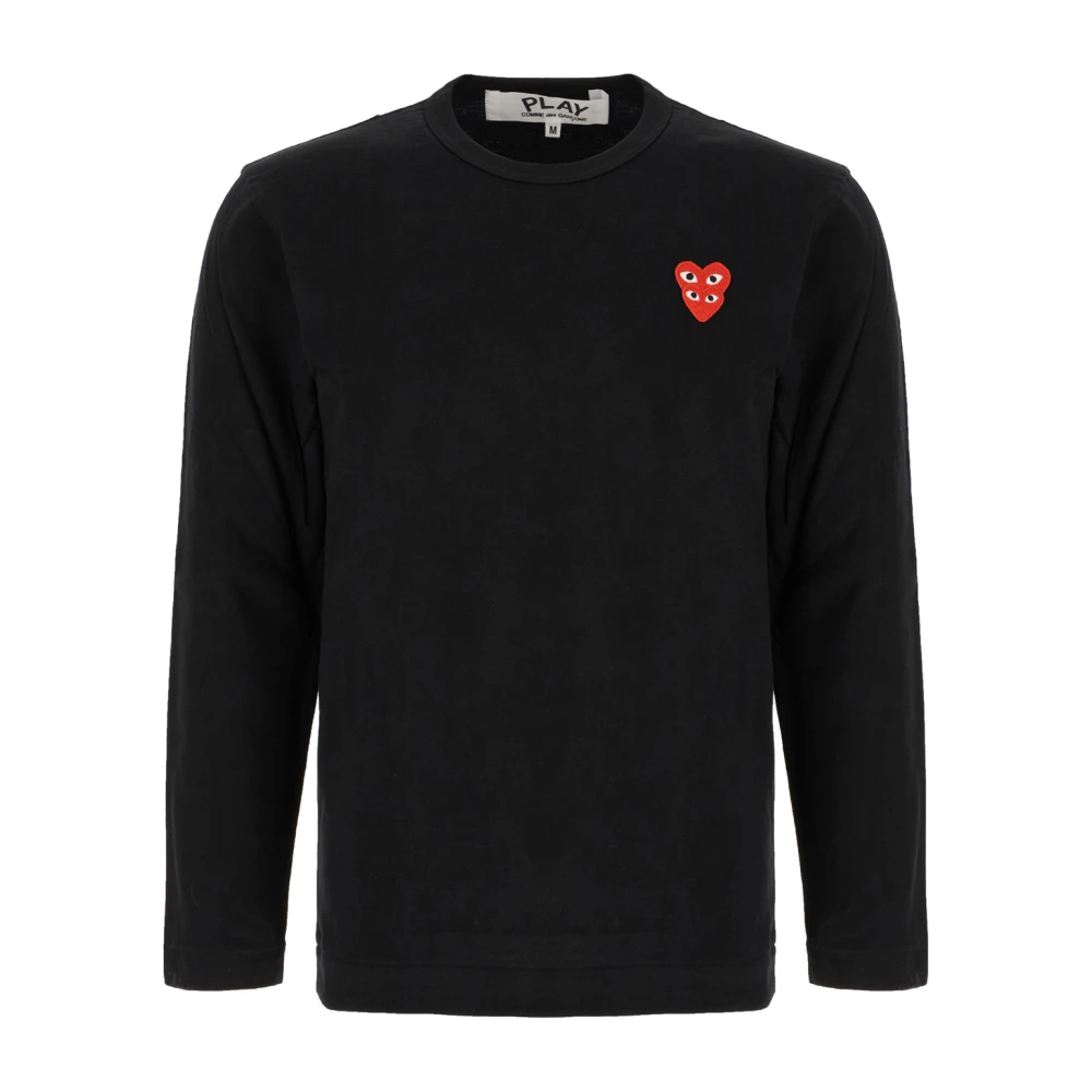 Comme des Garçons Play Casual Katoenen T-Shirt voor Mannen Black Heren