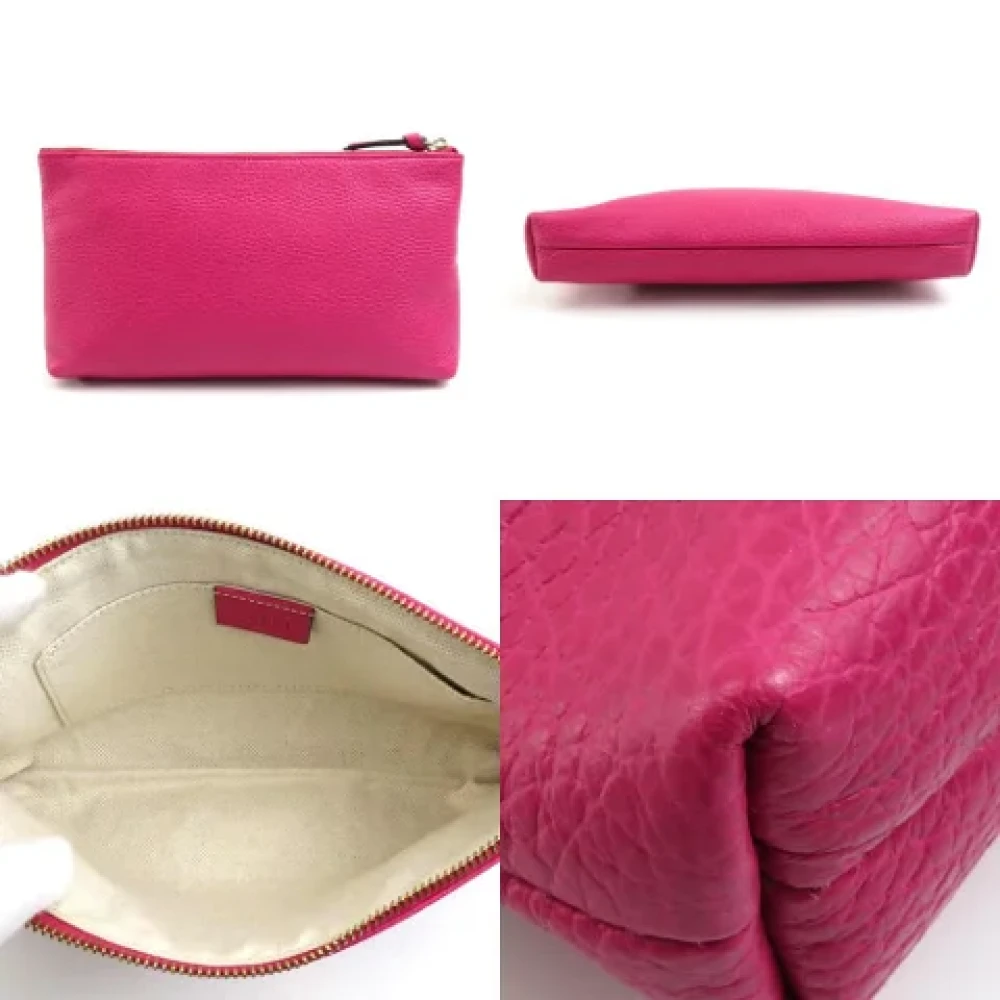 Gucci Vintage Pre-owned Leather pouches Pink Dames