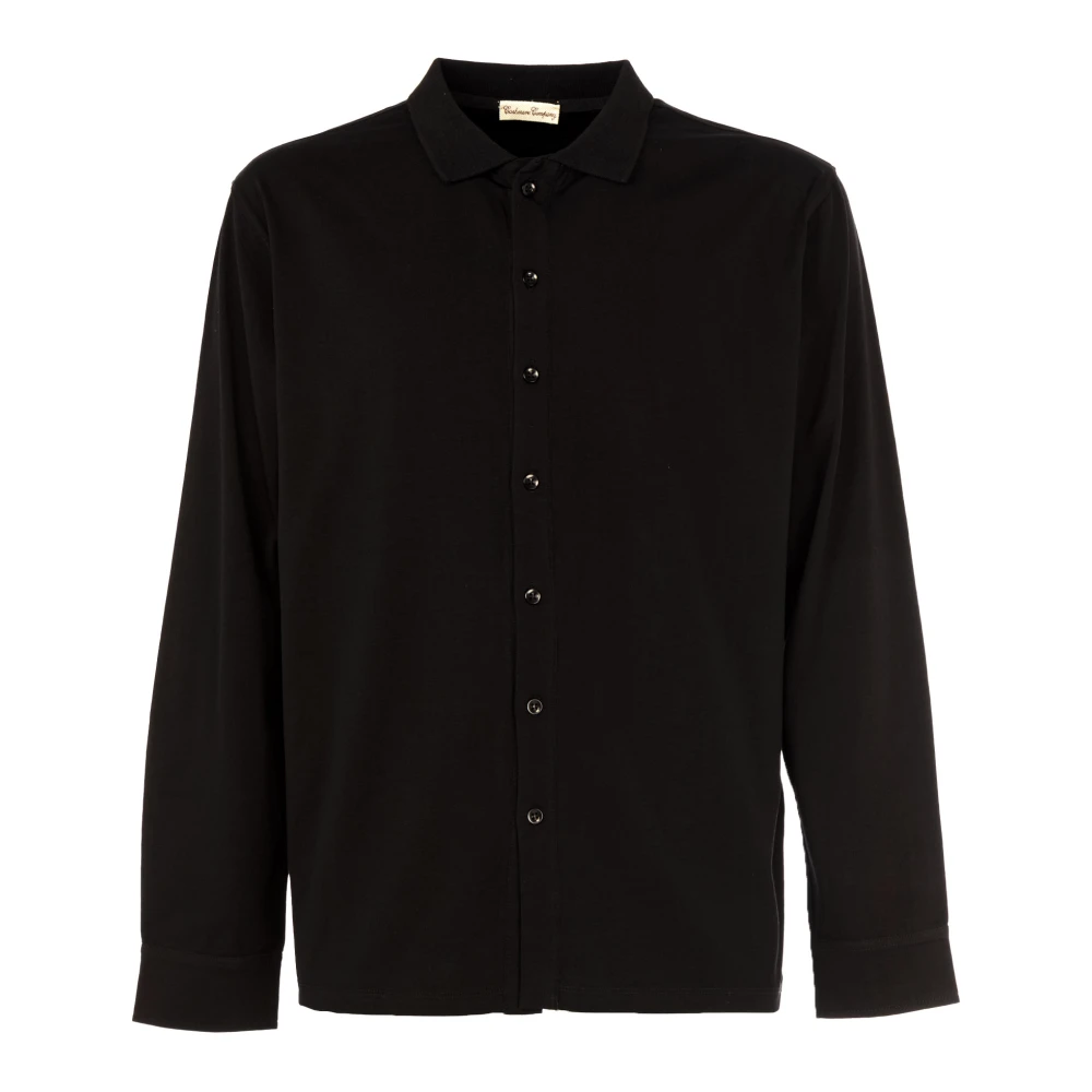 Cashmere Company Heren Overhemd Lange Mouw Black Heren