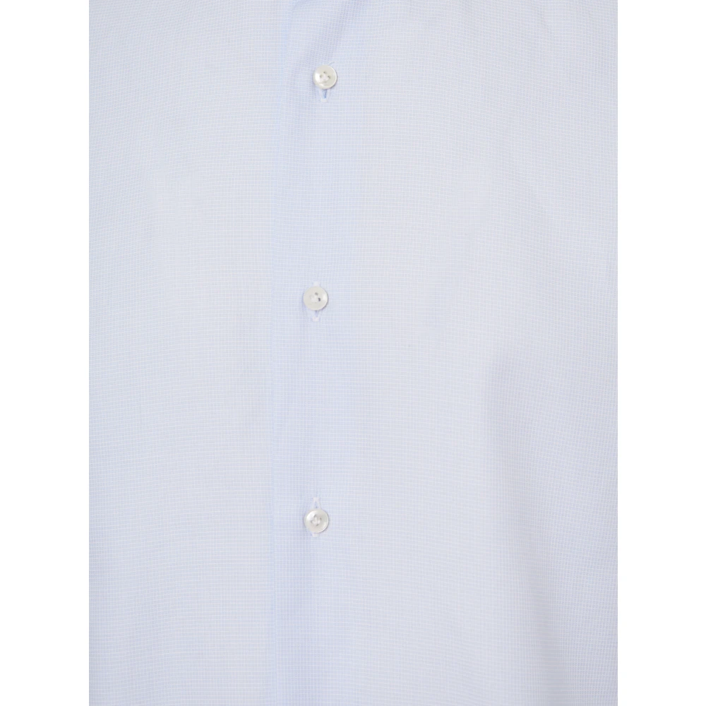Barba Italiaans Katoenen Overhemd Blue Heren