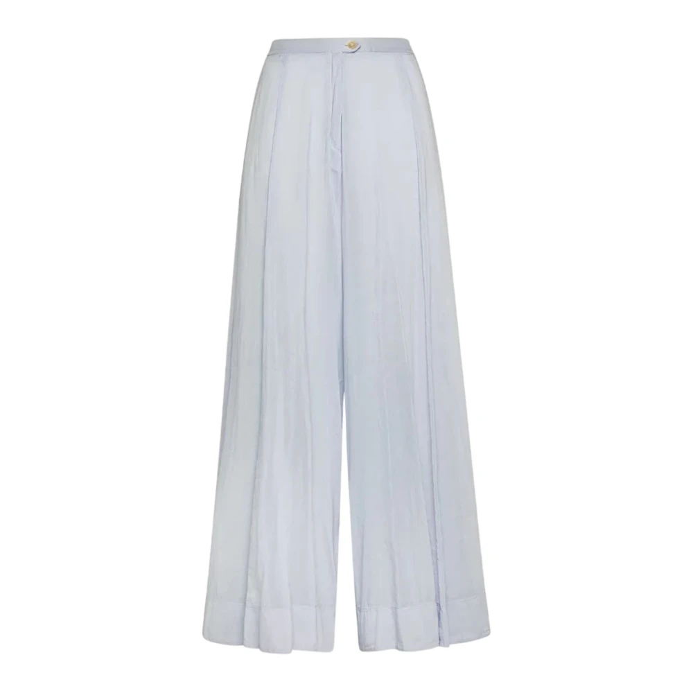 Forte Forte Women's Blue Wide Trousers, S, Sky Wide Trousers