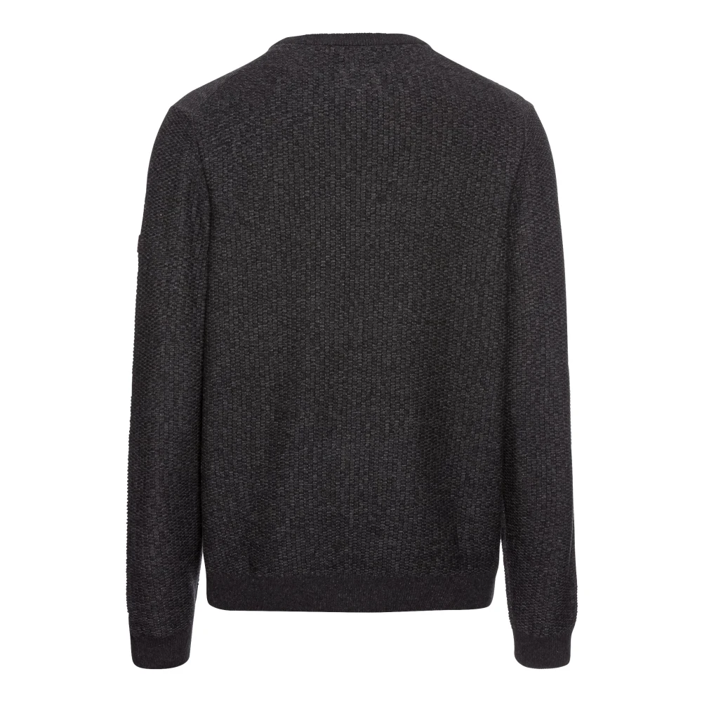 camel active Katoenmix Gebreide Trui Black Heren