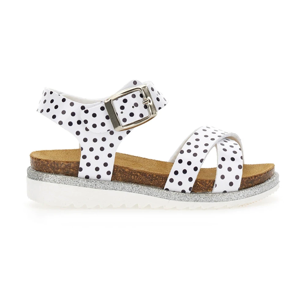 Monnalisa Girls White Cross-Strap Sandals - Kids Sandals - 33 Eu - Kids