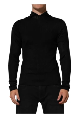 Svart Turtle Neck Pullover Sweater