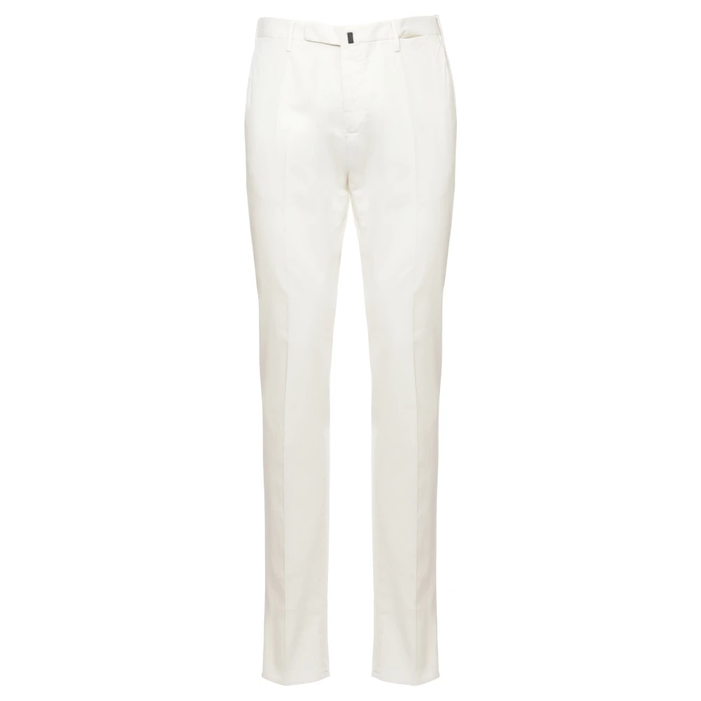 Incotex Men's White Slim-Fit Trousers, Xl, Slim-Fit Trousers