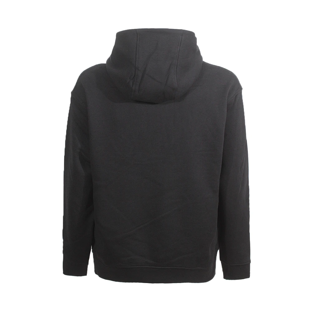 Emporio Armani Zwarte hoodie met reliëflogo Black Heren