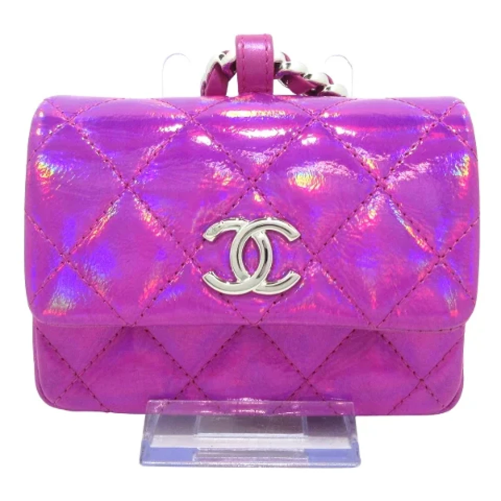 Chanel Vintage Pre-owned Leather clutches Pink Dames