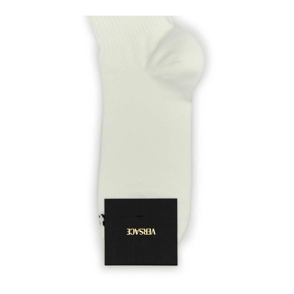 Versace Stretch Katoenmix Witte Sokken White Heren