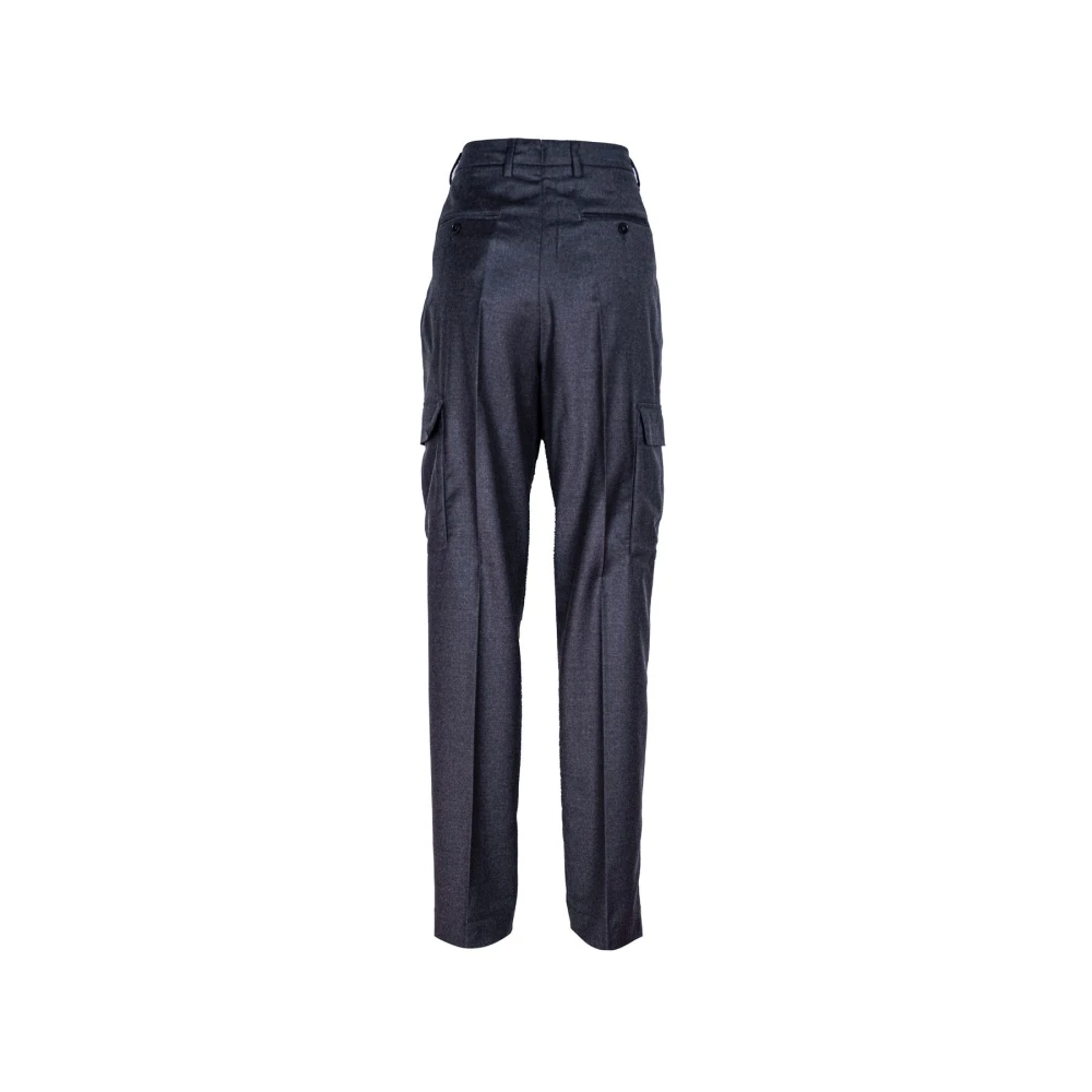 Briglia Hoge taille wollen broek Marlene stijl Gray Dames