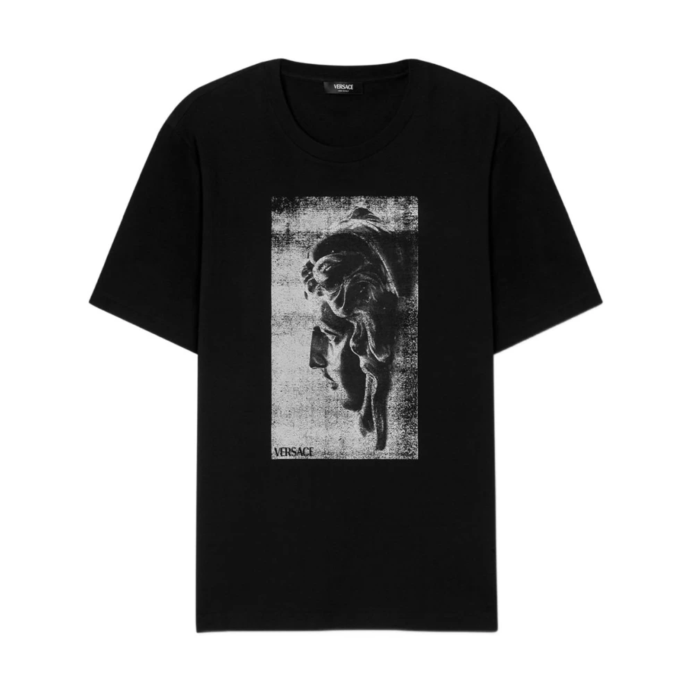 Versace Men's Black T-Shirts, M, Stylish Cotton T-Shirt For