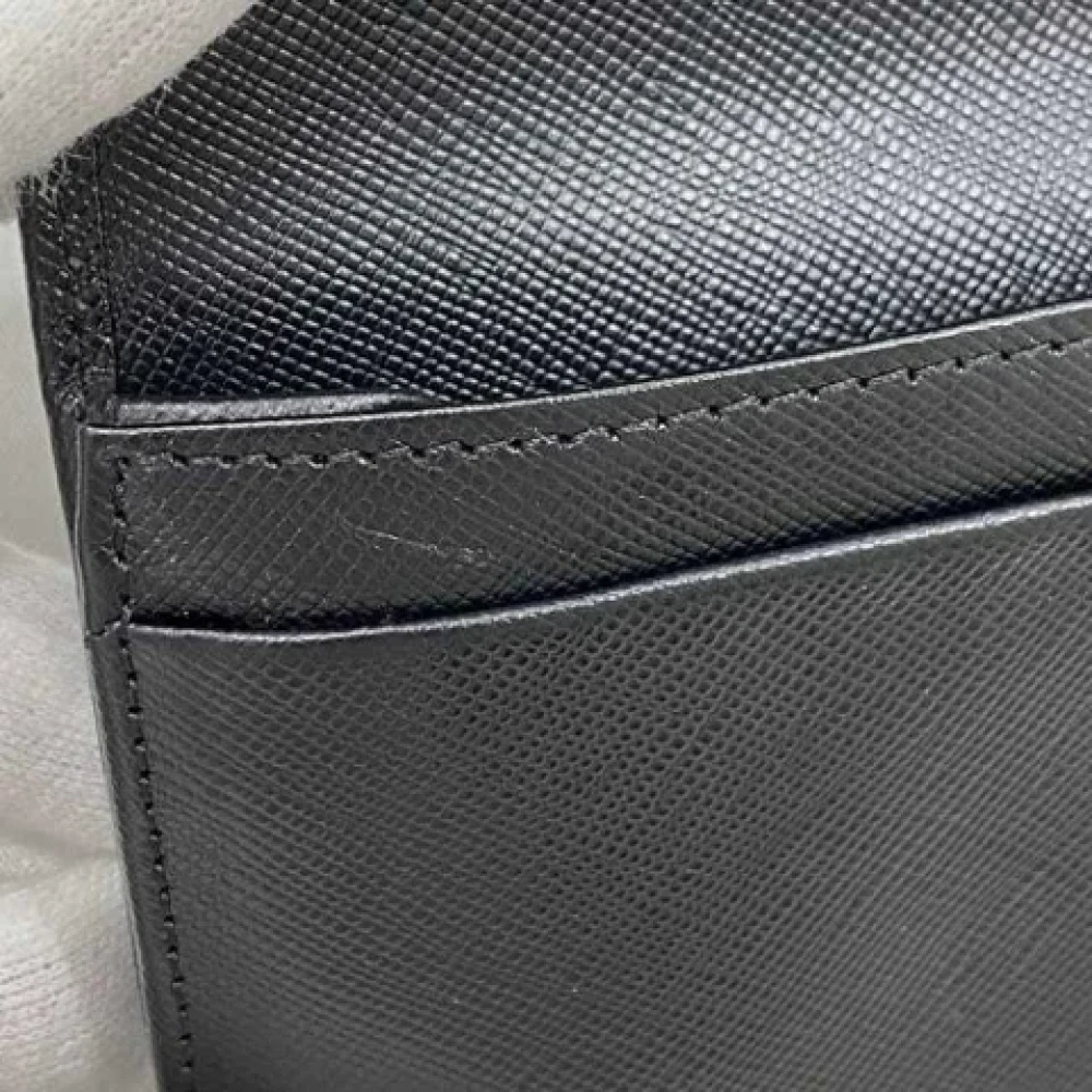 Prada Vintage Pre-owned Leather wallets Black Dames