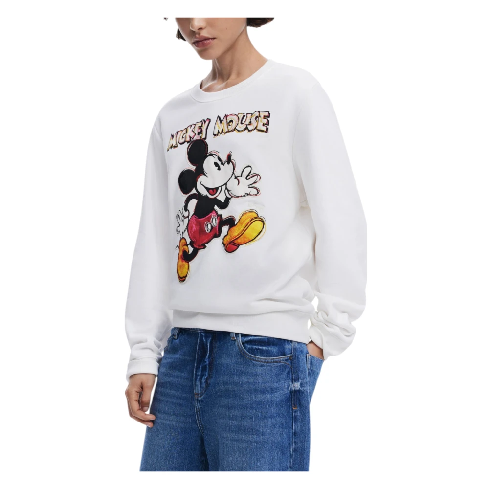 Desigual Lente Zomer Onbedekte Sweatshirt White Dames
