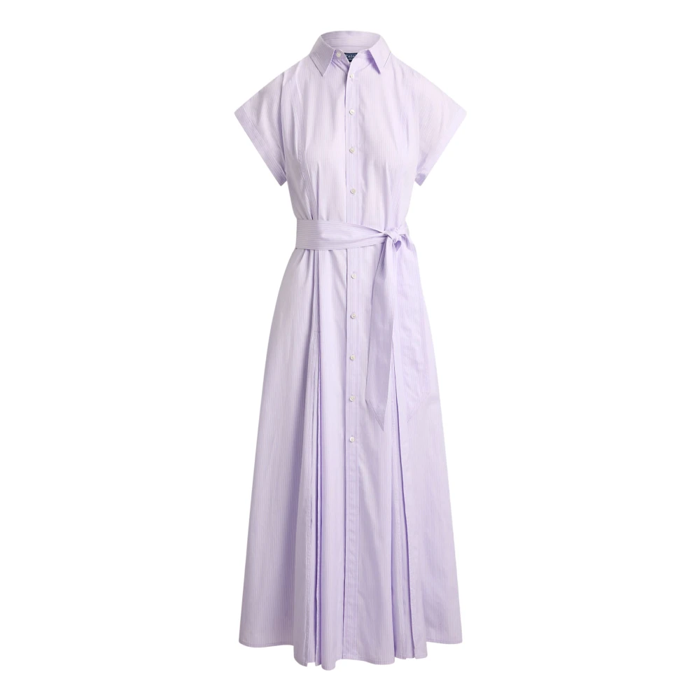 Ralph Lauren Women's Purple Shirt Dresses, 2XS, Dress With Striped Belt