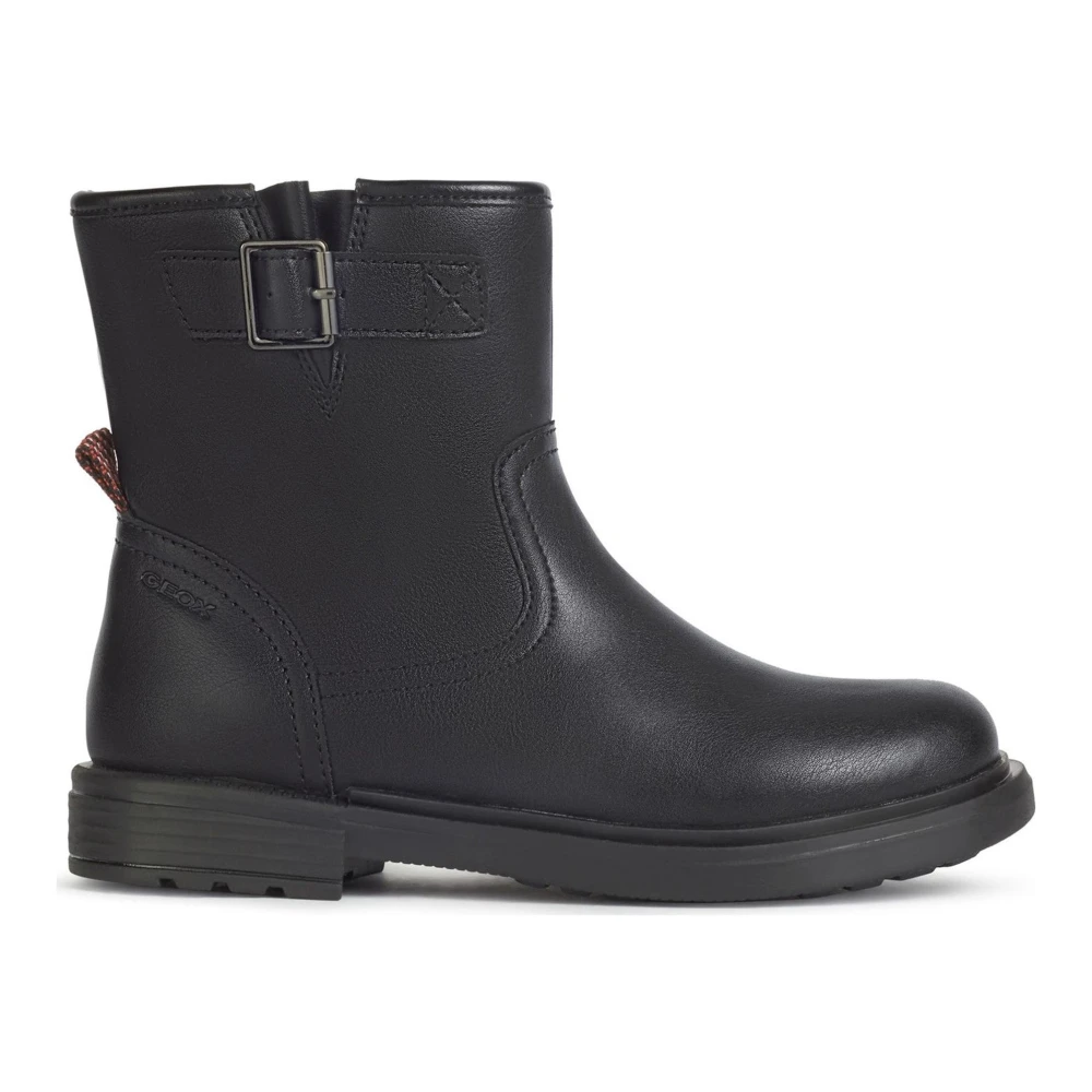 Geox Eclair Flat Leather Ankle Boots Black Size 30 (11.5) Kids - La Redoute - Image 3