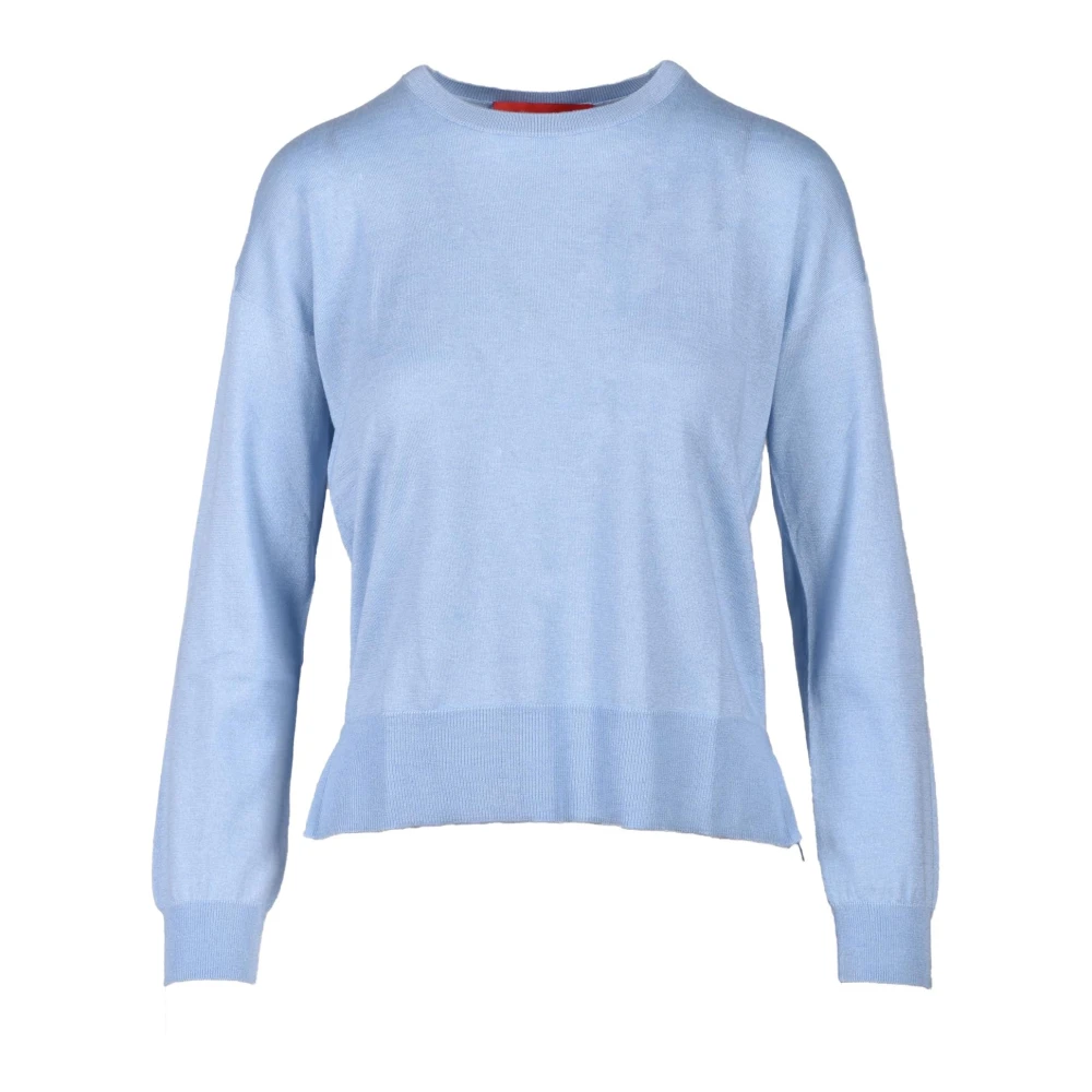 Wild Cashmere Zijden Kasjmier Trui Blue Dames