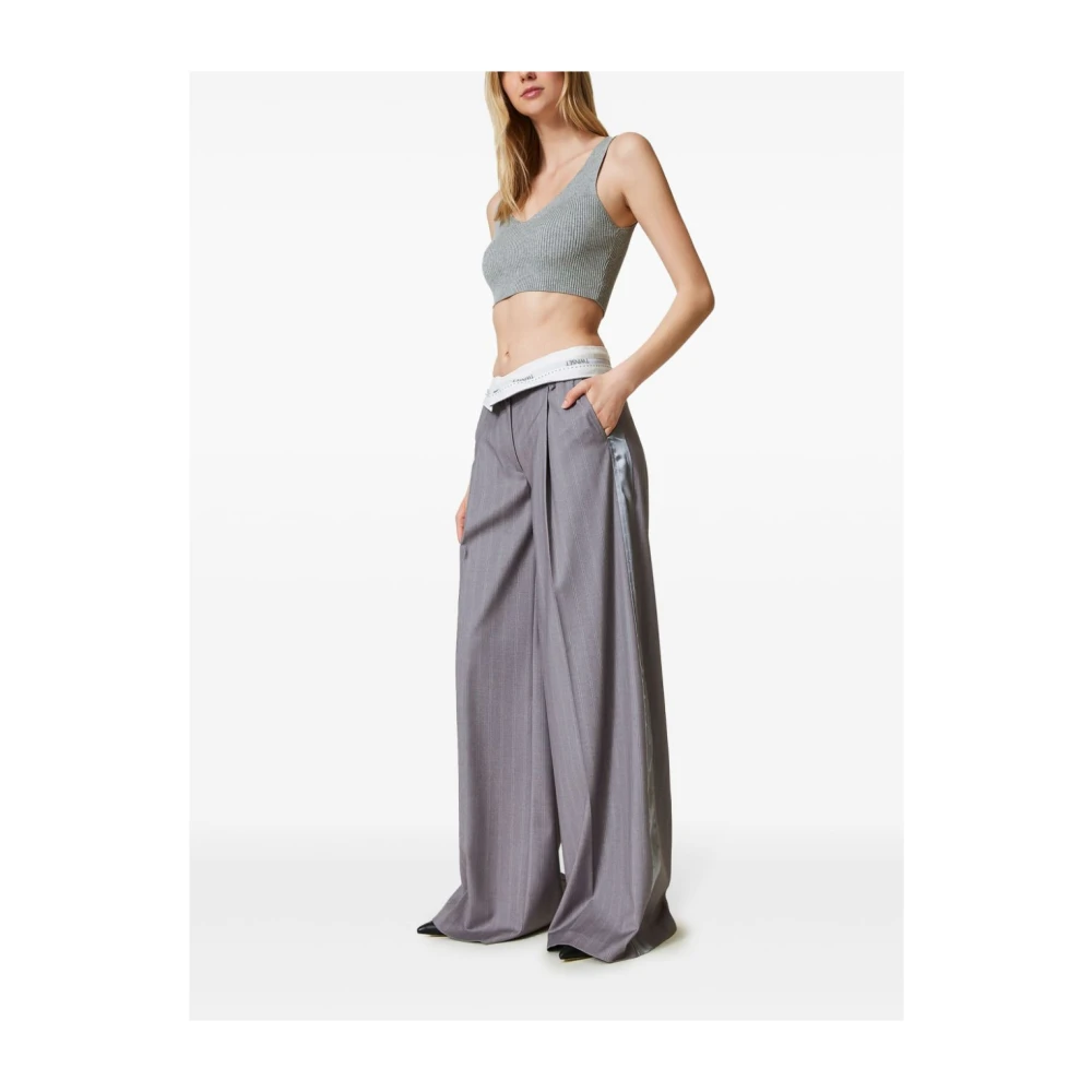 Twinset Grijze Broek voor Vrouwen Gray Dames
