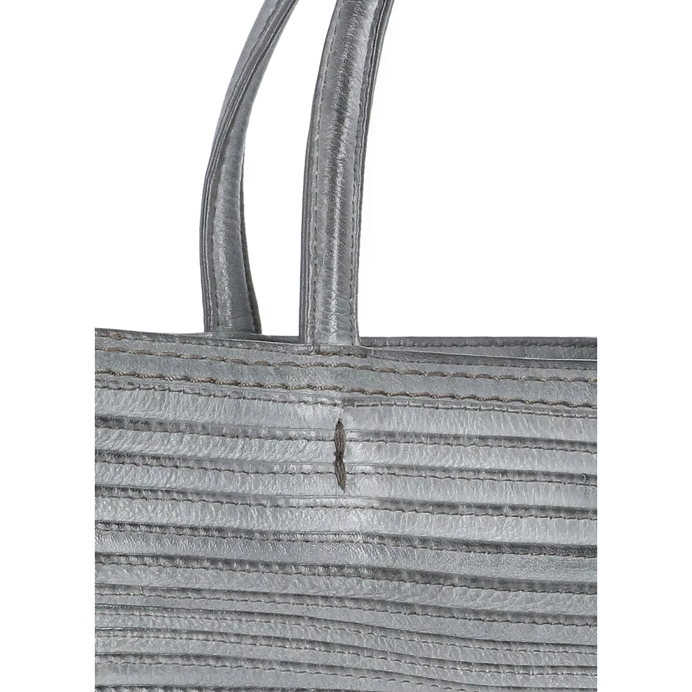 Majo Grijze Leren Schoudertas Vrouw Gray Dames