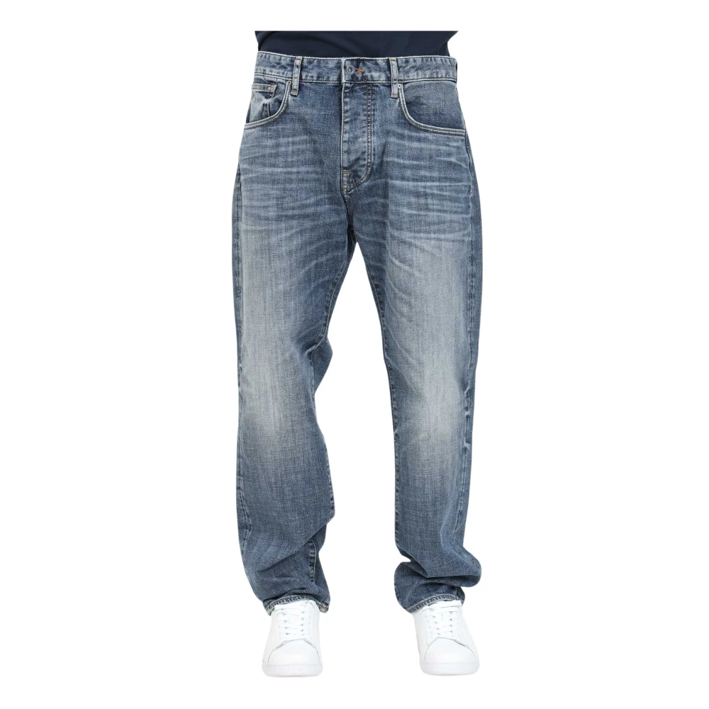 Armani Exchange Loose Tapered Denim Jeans Blue Heren