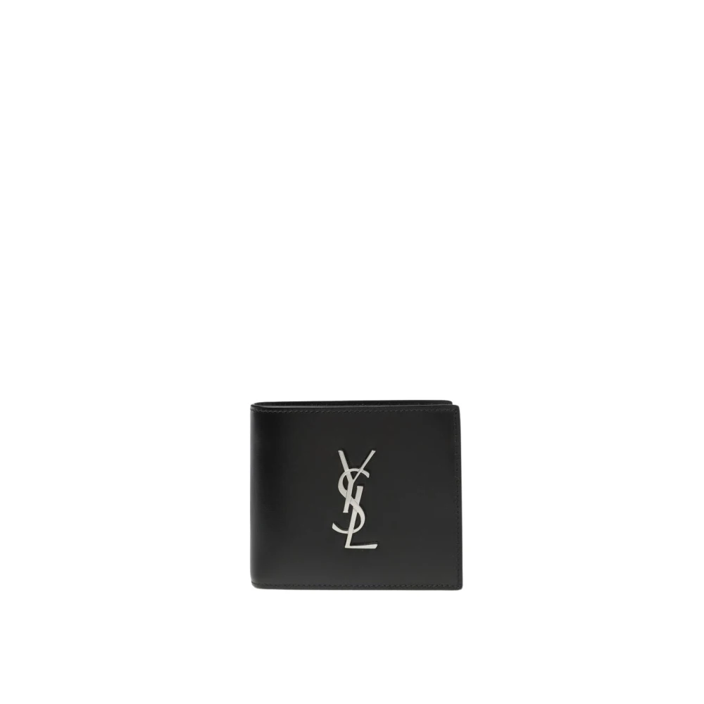 Saint Laurent Men's Black Logo Bifold Wallet
