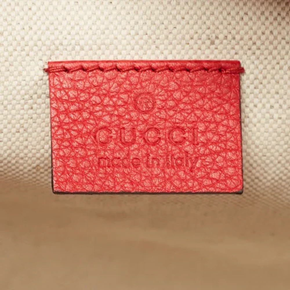 Gucci Vintage Pre-owned Leather gucci-bags Red Heren