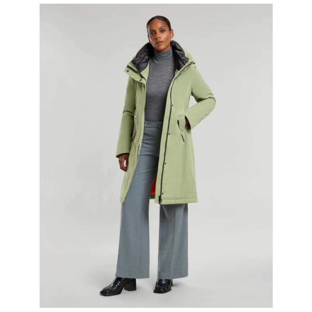 Creenstone Waterdichte Lange Parka Evanna Model Green Dames