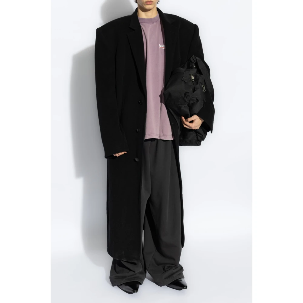 Balenciaga T-shirt met logo Purple Heren