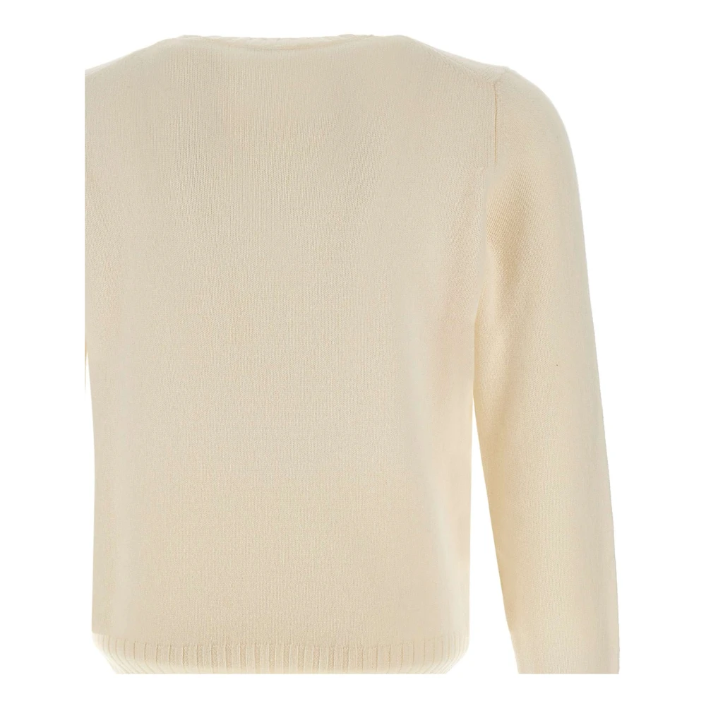 Filippo De Laurentiis Merino Wol Kasjmier Crew Neck Sweater White Heren
