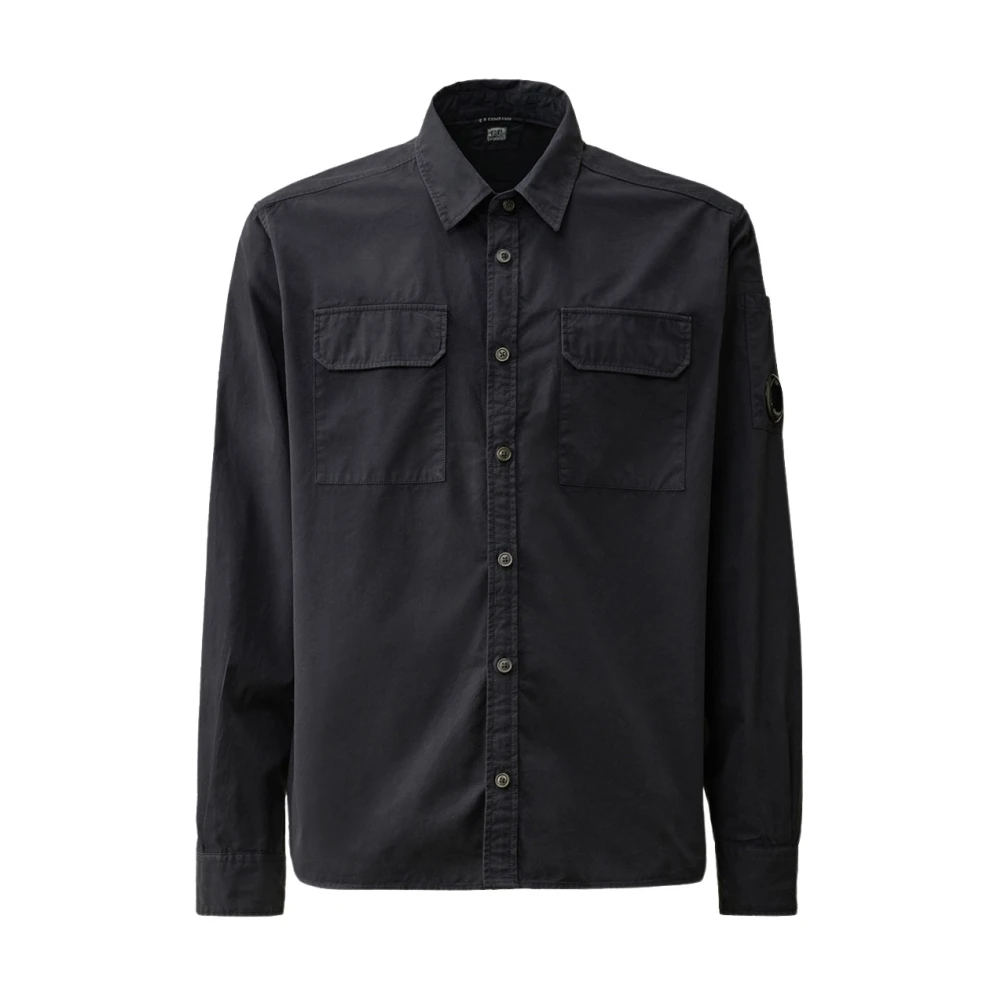 C.P. Company Navy Gabardine Shirt Total Eclipse Blue Heren