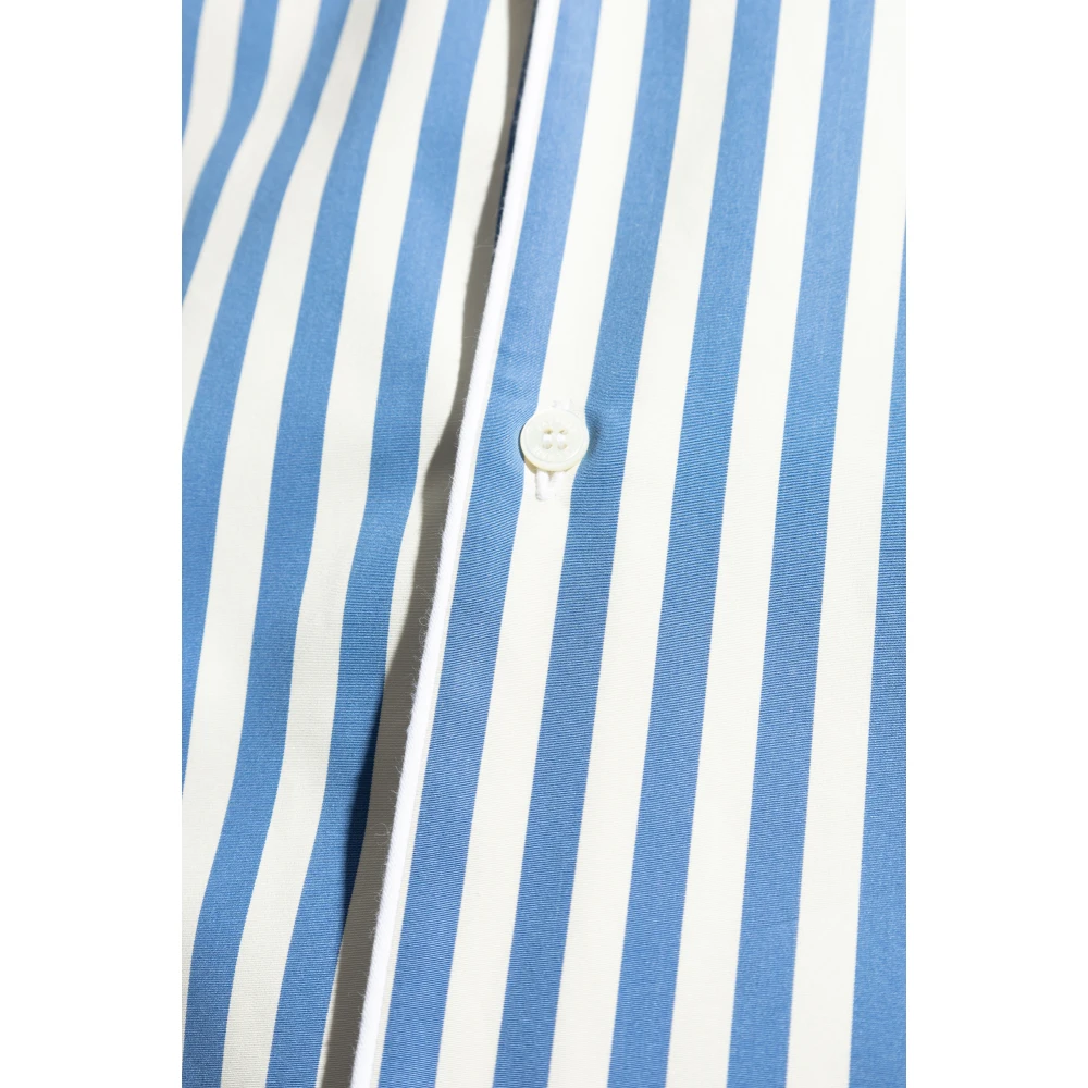 Balmain Logo Shirt Blue Heren