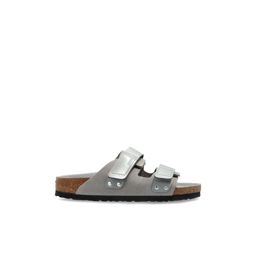 Birkenstock Women's Gray Sliders, 4 Uk, Uji Slides
